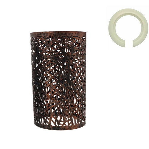 Moderne Trommel Lampenschirm Rustikale Rote Farbe Retro-Stil~1371