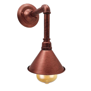LED Wandleuchte schwarze Lampe aus Rohren 