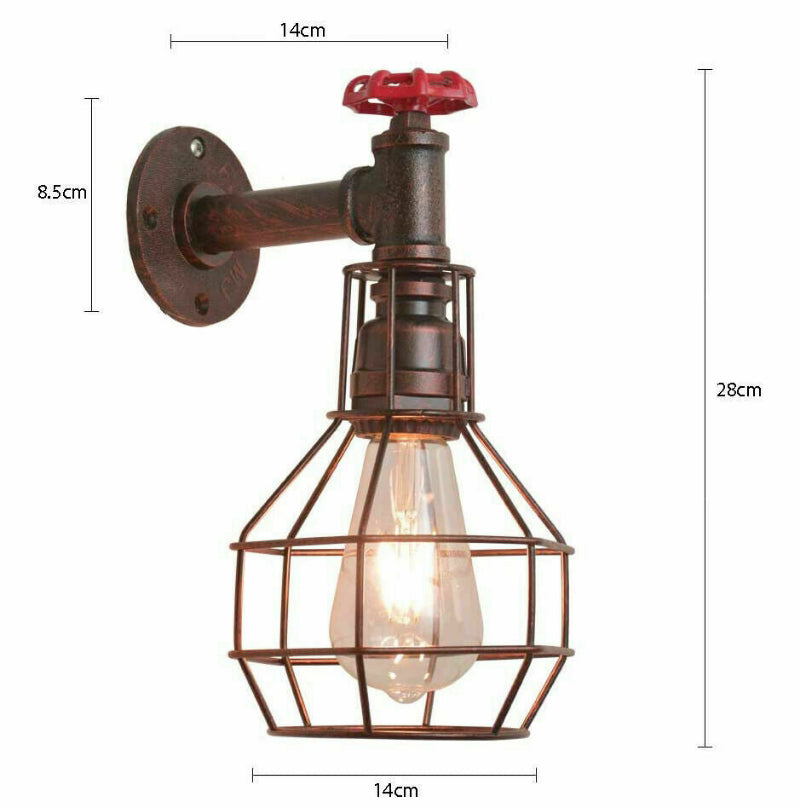 Modern Wandleuchte innen Wandlampe Ø 14cm Käfig