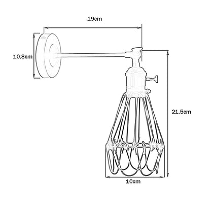 Kreative Retro Industrial E27 Wandleuchte Nordic Water Lilly Shaped Guard Wall Light aus Schmiedemetall