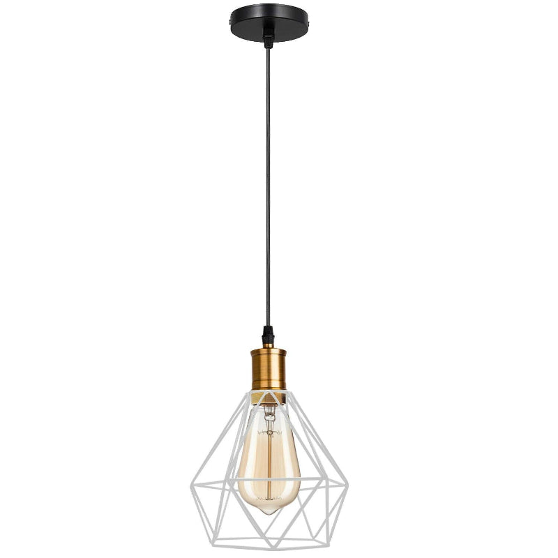 Weiße geometrische Pendelleuchte für Schlafzimmer
