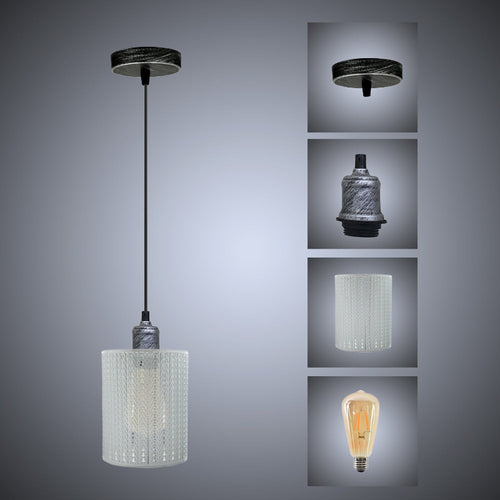 Industrial pendant barrel lamp shade-dimmable~1870