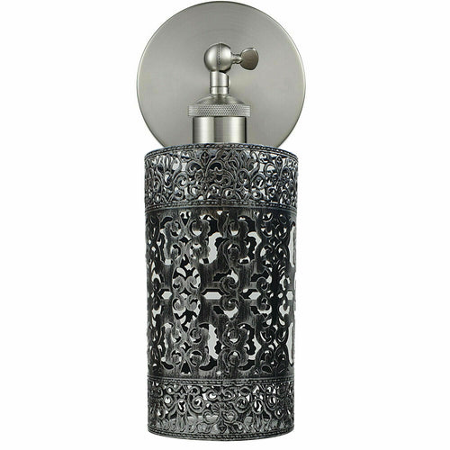 Vintage Mønster Ny Retro Væglampe Vintage Metal Bur E27 Industriel Drejelig Lampe ~ 1538