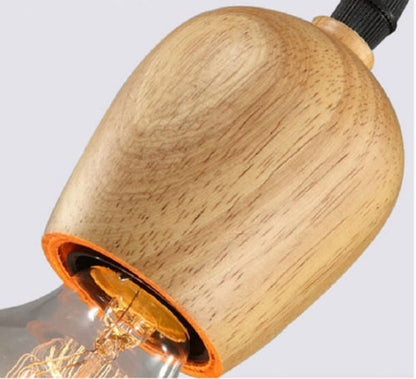 2 Pack Wood  E27 Socket Vintage Industrial Lighting Lamp Bulb Holder - Shop for LED lights - Transformers - Lampshades - Holders | LEDSone DE UK