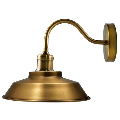 Industrielle Wandleuchte aus gelbem Messing, Wandleuchte, Leuchte