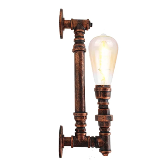 Rustikale rote Stahlrohrwand Vintage industrielle Retro-Art Lampenlicht