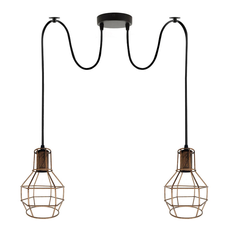 Pendelleuchte mit E27-Fassung im Vintage-Stil, ideal als dekorative Beleuchtung für jedes Zuhause.