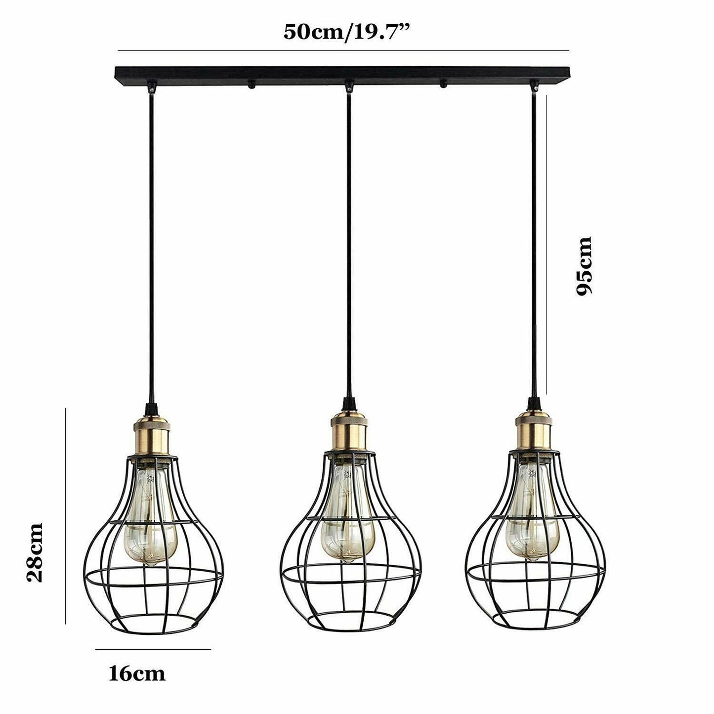 Neue Käfig Pendelleuchte im industriellen Stil Wandleuchtenvv