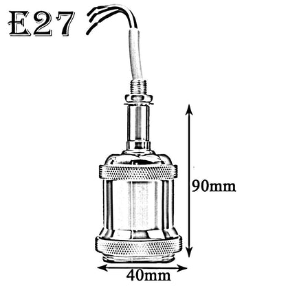 Vintage Industrielampe Glühbirnenhalter Antik Retro Edison ES E27 Fassung
