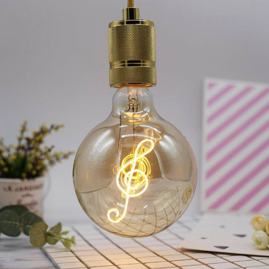Indestrial Vintage Antik-Stil Edison LED Soft Light Music G125 4W E27 Glühbirne in Kugelform