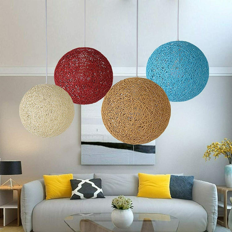 Rattan Lampenschirm für Wohnzimmerbeleuchtung im modernen Stil