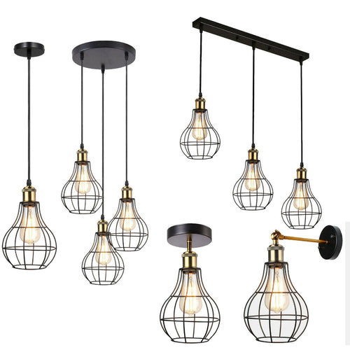 Lampenschirme draht , Käfig , E27 , esszimmer lampe~1563