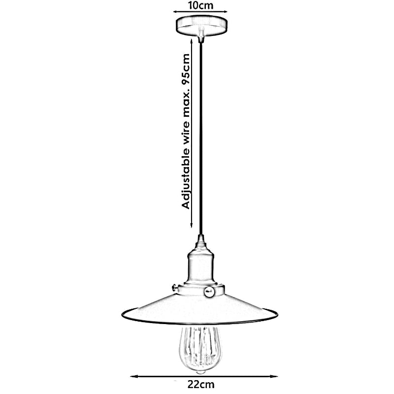 Metallschirm, 22 cm, flaches Design.