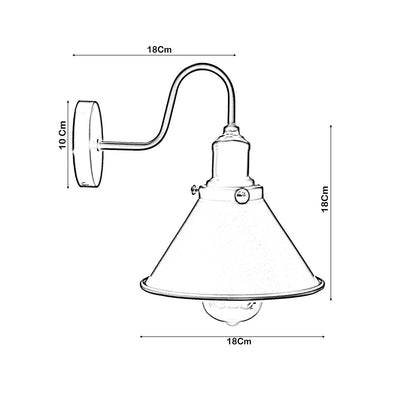  Wandleuchte innen
 Konische metall Wandlampe 