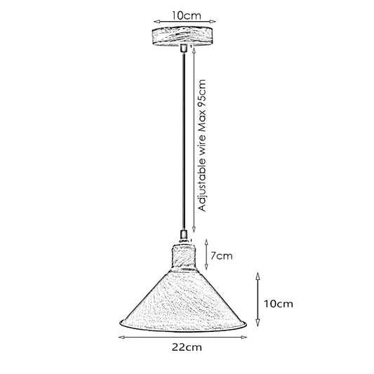 Pendelleuchte im modernen rustikalen Design, rote Metallfarbe, E27 Fassung, perfekt für die Wohnzimmerbeleuchtung. 