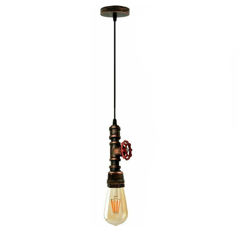 Pendelleuchte im Industriestil mit Wasserrohr-Design und Ø17 cm Schirm
