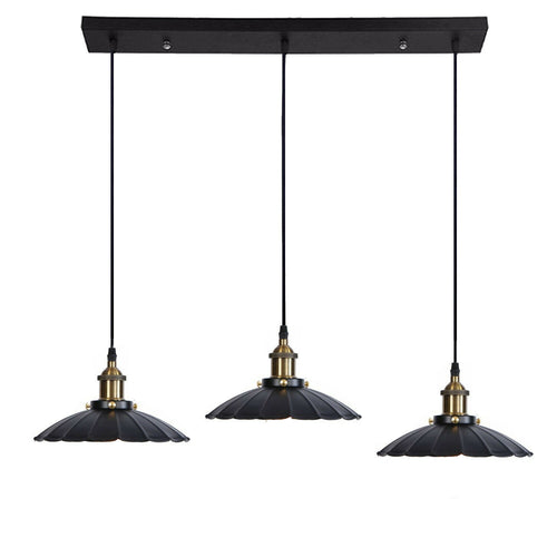 Vintage schwarz Farbe neue Hängelampe pendelleuchte höhenverstellbar  3 Weg Lichter ~1672