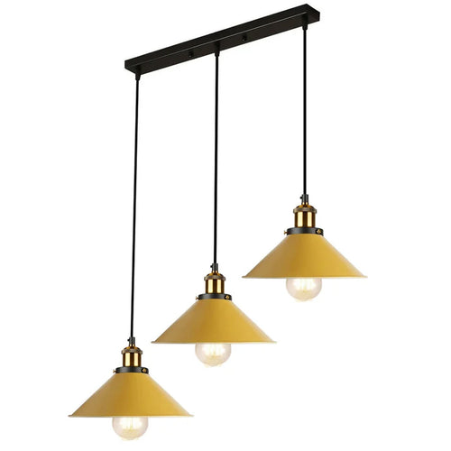 Hängelampe esstisch Pendelleuchte  Für Küche  3er Set Gelb Kegel~1630
