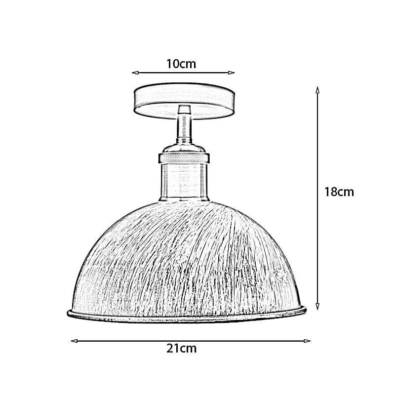Runde LED-Deckenlampe in gebürstetem Kupfer mit 21 cm Durchmesser