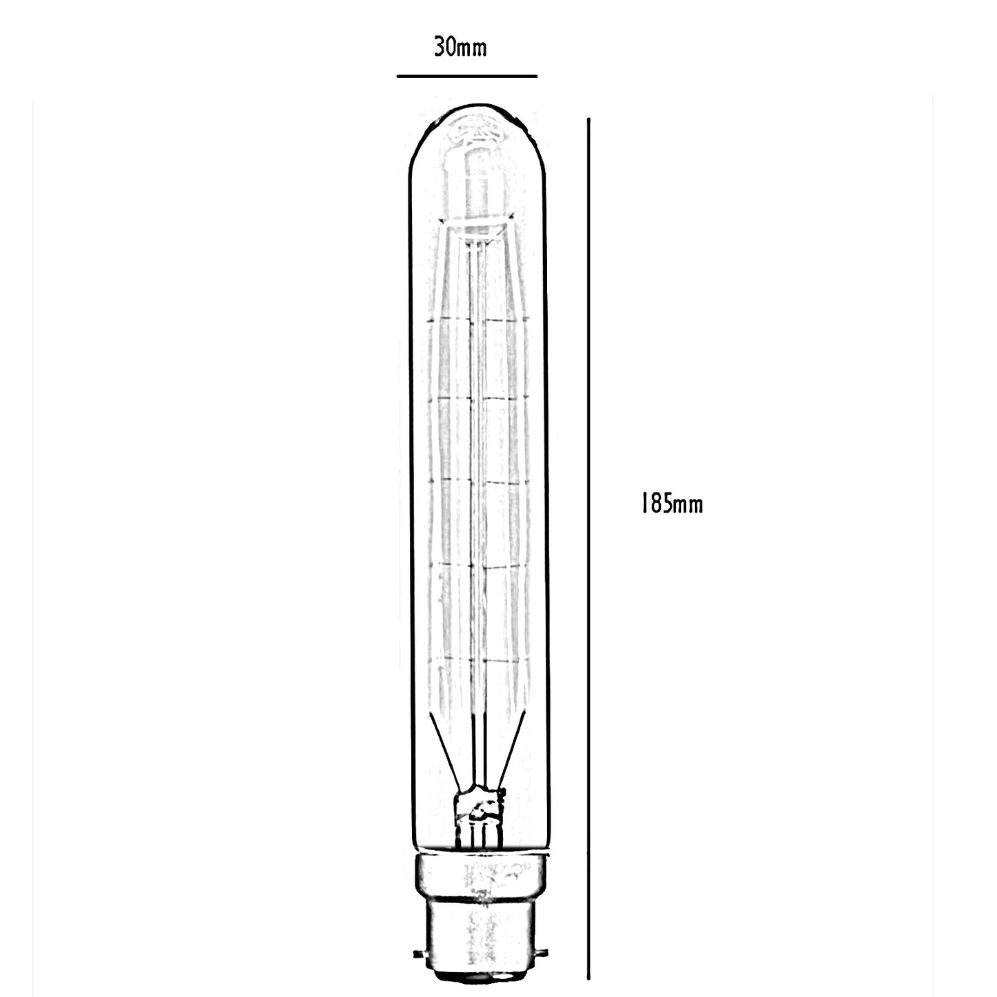 B22 T185 60W Dimmable Vintage Light Filament Bulb~3230 - LEDSone UK Ltd