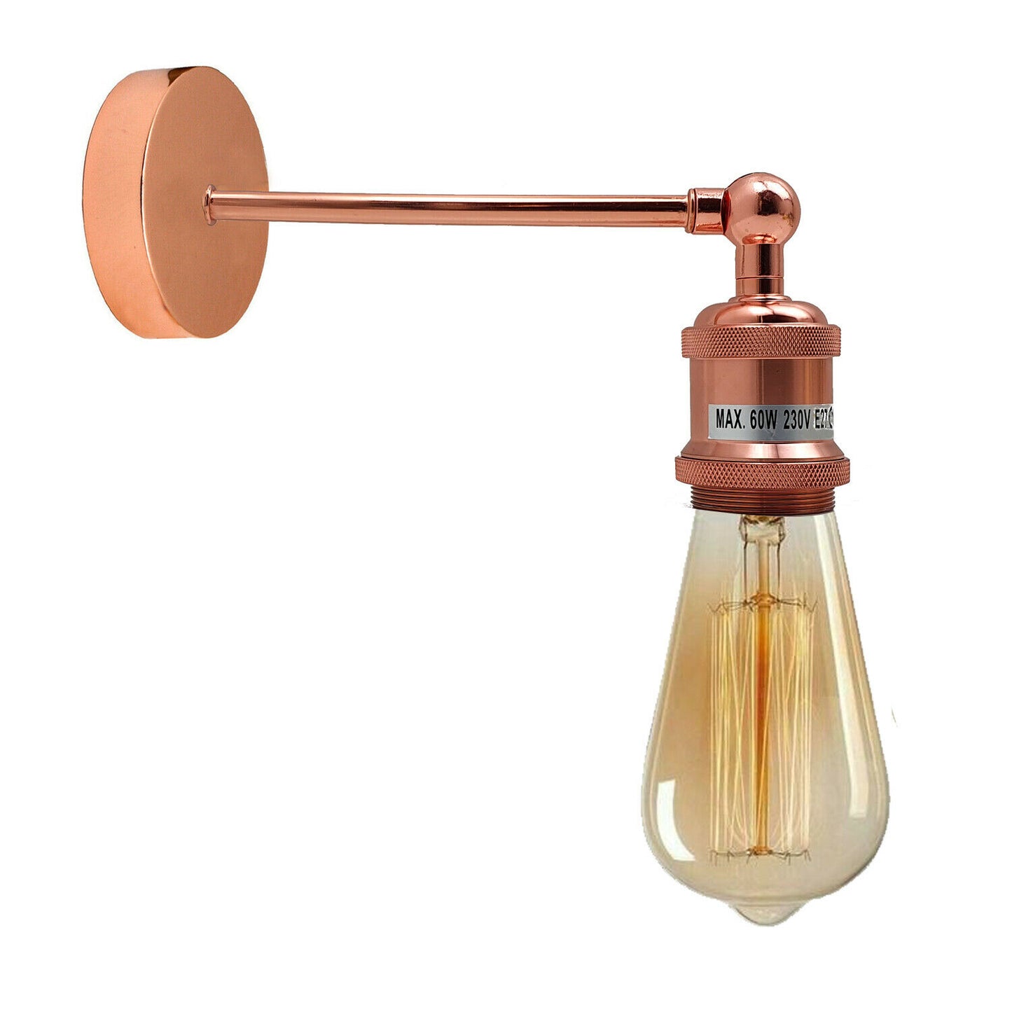 Industrielle Roségold Retro verstellbare Wandleuchten Vintage Style Wandleuchte Lampe Fitting Kit
