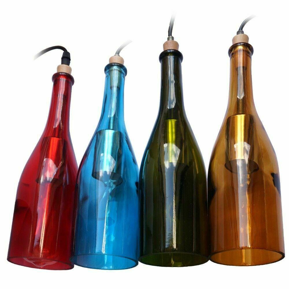 Vintage Retro Weinflasche Decke Pendelleuchte Lampe Schatten Kronleuchter Licht UK
