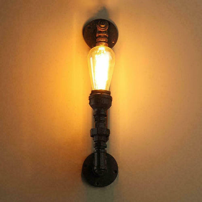 Moderne Vintage industrielle L-Form Rohrbeleuchtung mit E27 Schraubbirne LEDSone DE-6