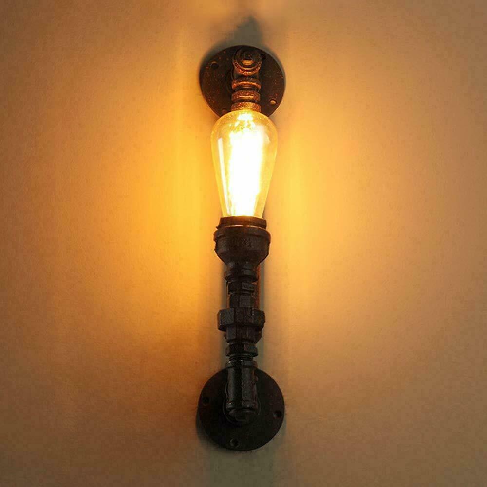 Hell in Vintage Rohrlampen Wandleuchte(DIY)L-Form mit E27