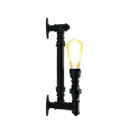 Moderne Vintage industrielle L-Form Rohrbeleuchtung mit E27 Schraubbirne LEDSone DE-7