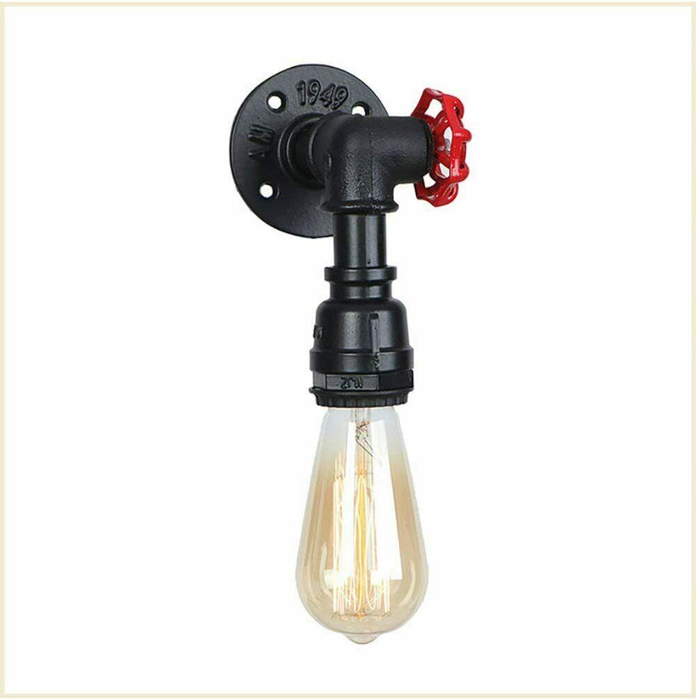 Industrielle Vintage Schwarz Modell Stil Steampunk Rustikale Wasserpfeife Wandleuchte Messing Lampe