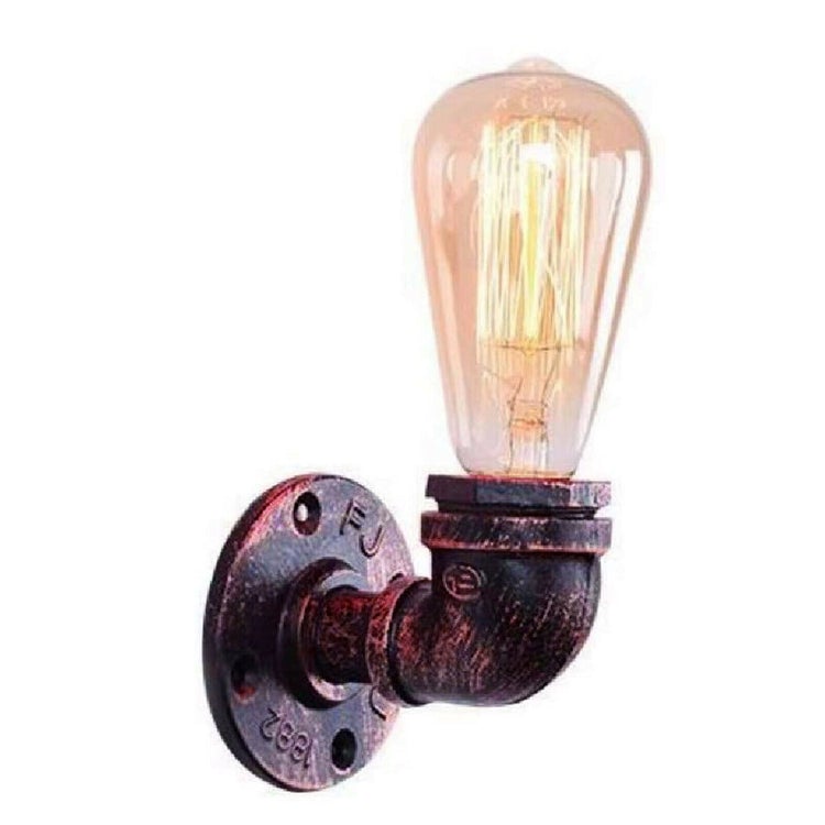 E27 Industrial Retro Style Light Steampunk Wandleuchte Wasserpfeifenlampe Rustikal Rot LEDSone DE