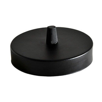 1 Steckdose Schwarz Metall Decke Rose 120x25mm
