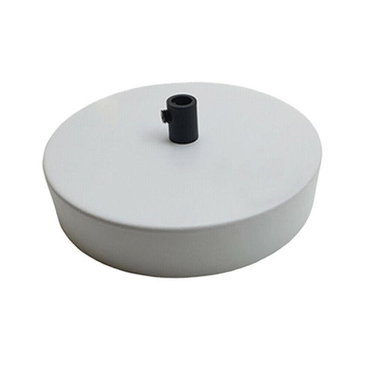 1 Steckdose Weißmetall-Deckenrose 120x25mm
