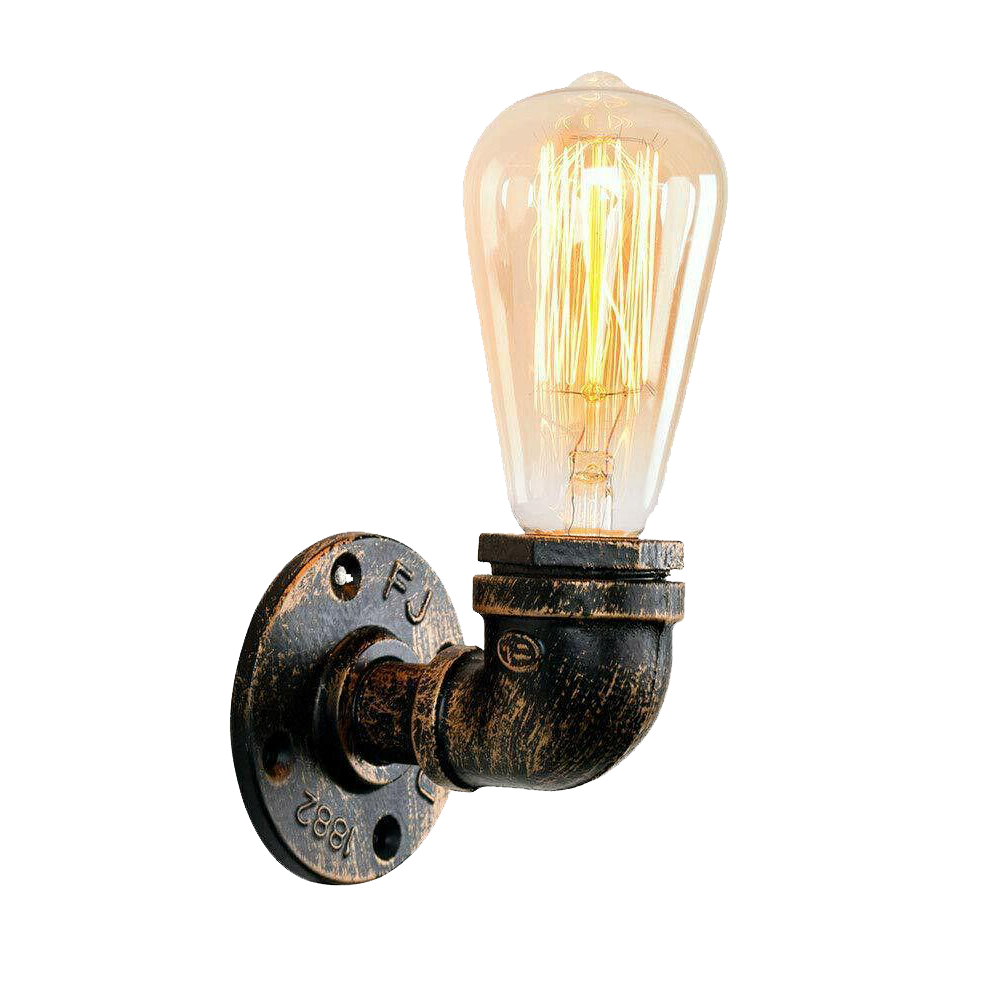 Vintage Industrielle Wasserpfeifenlampe Retro Licht Steampunk Wandleuchte LEDSone DE-12