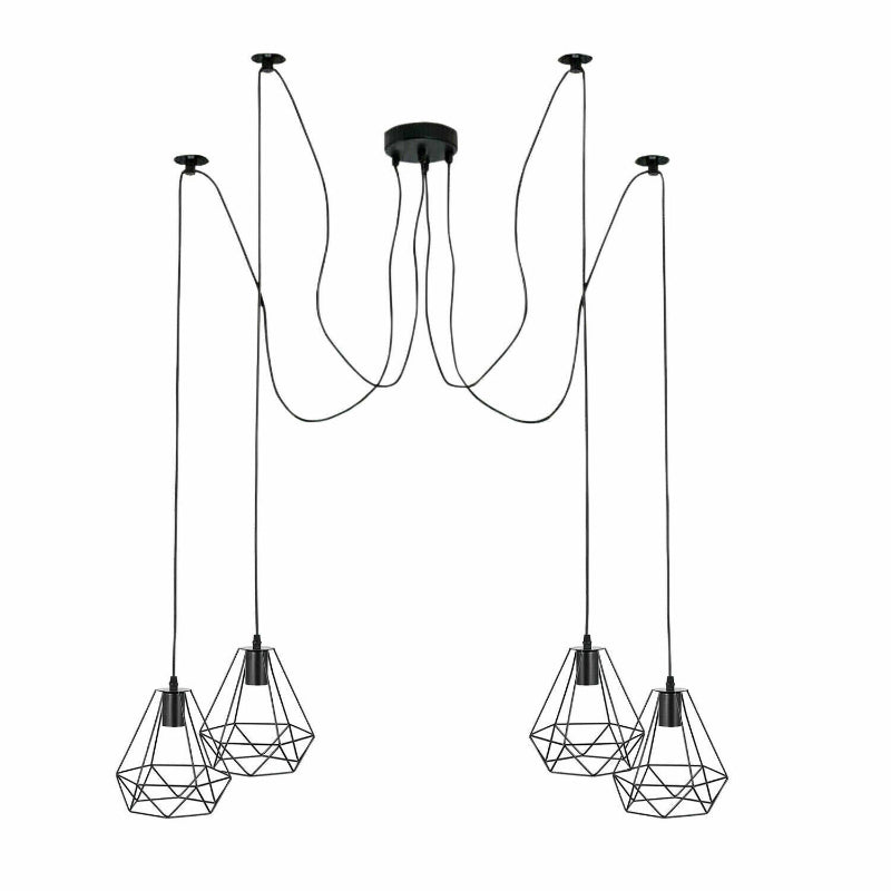 schwarze Spinnenlampe für Wohnzimmer