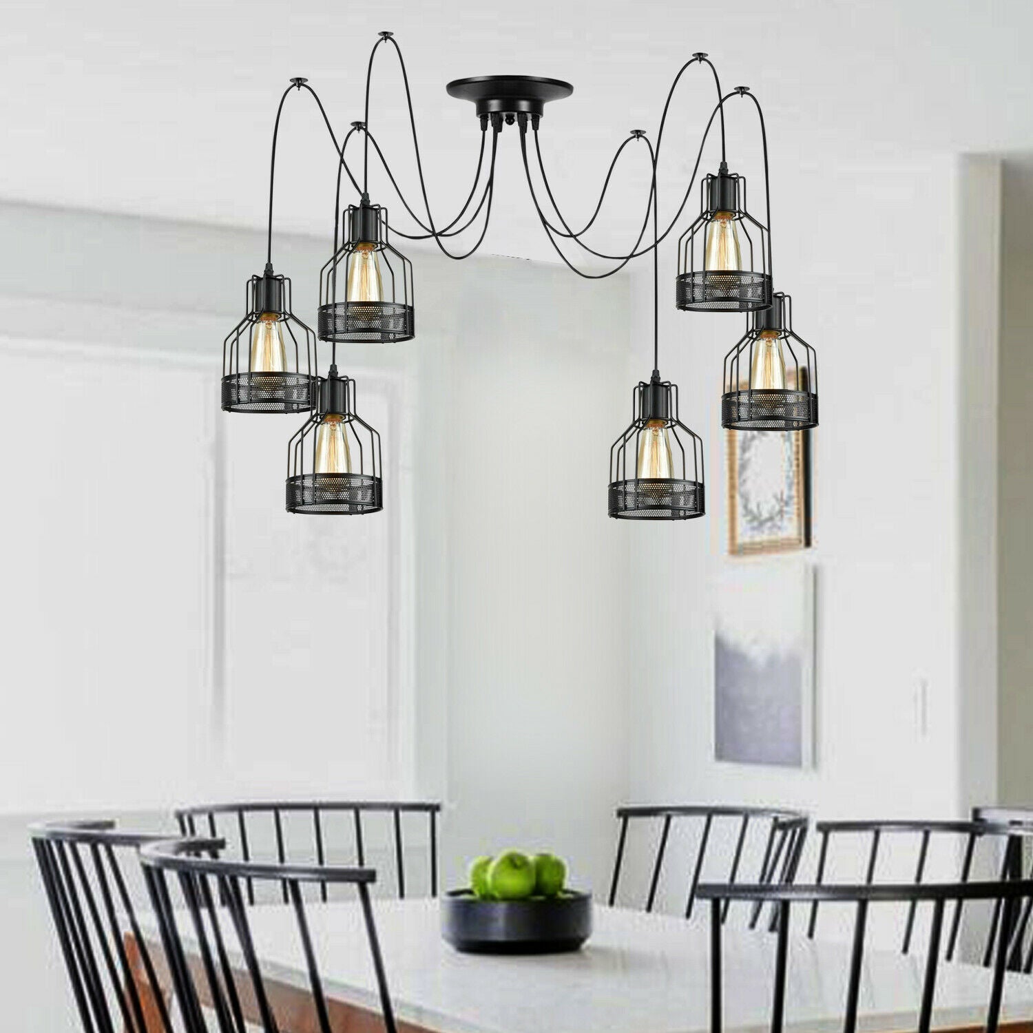 Spinnenlampe Pendelleuchte 2-flammig Schlafzimmer