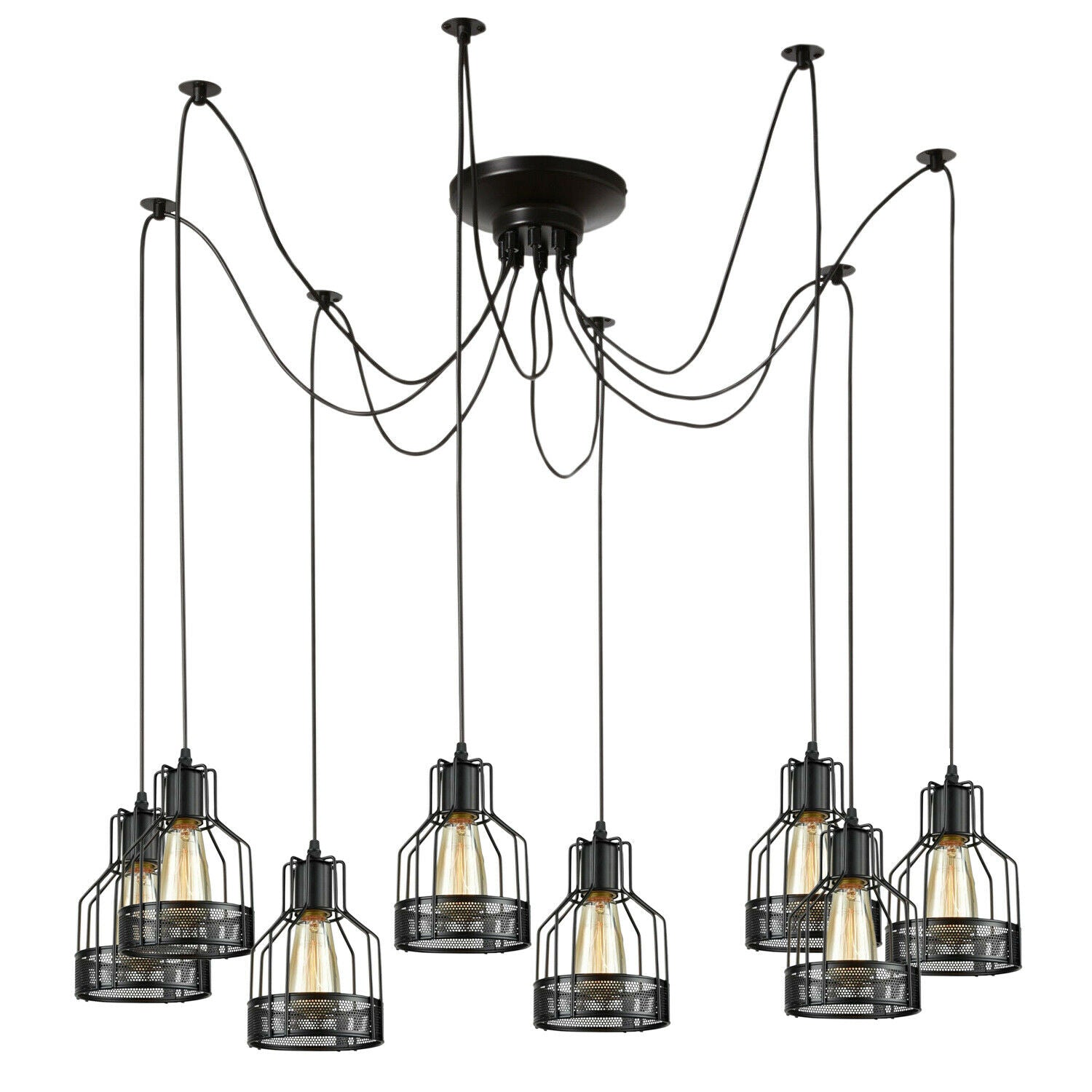 Spinnenlampe Pendelleuchte 2-flammig Schlafzimmer