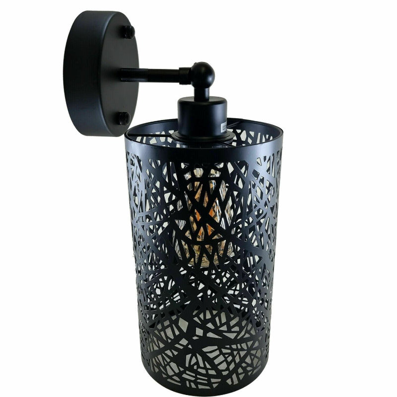 Drahtkäfig Wandlampe mit E27 Lichtquelle