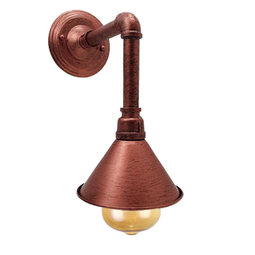 Rustic Red Color Wall Pipe Lamp Retro Light Steampunk Vintage Wall Sconce Lights - LEDSone DE