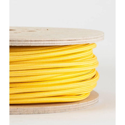 3-adriges rundes Vintage geflochtenes Gewebe Yellow Cable Flex 0,75 mm - Shop für LED-Leuchten - Transformatoren - Lampenschirme - Halter | LEDSone DE
